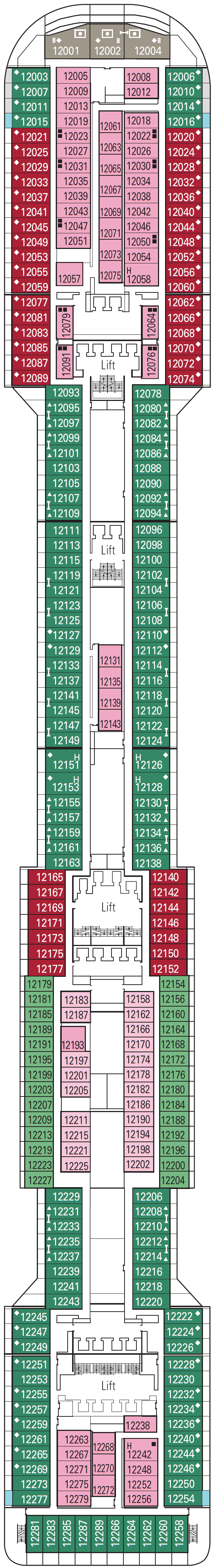 MSC Preziosa - Deck 12 - Opale