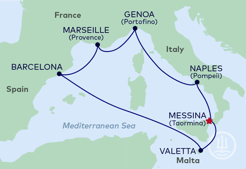 MSC World Europa - embarkation from Messina